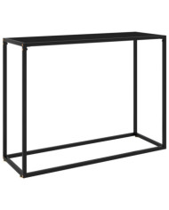 Table console Noir 100x35x75 cm Verre trempé | Mobilier & Déco