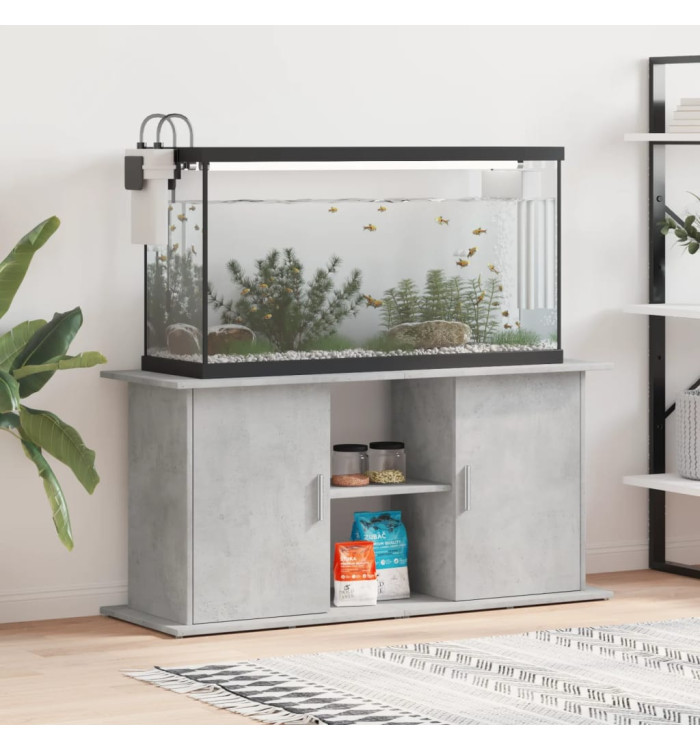 Support pour aquarium gris béton 121x41x58 cm bois d'ingénierie | Mobilier & Déco