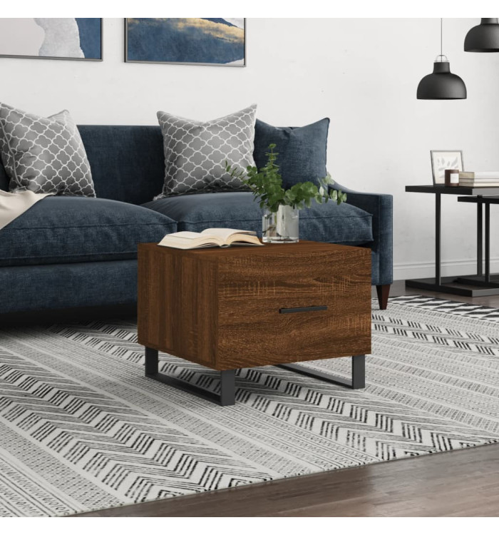 Table basse Chêne marron 50x50x40 cm Bois d'ingénierie | Mobilier & Déco