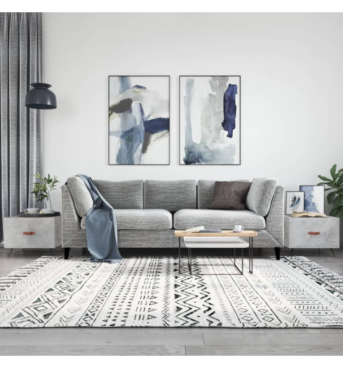 Tables basses 2 pcs gris béton 50x50x40 cm bois d'ingénierie | Mobilier & Déco