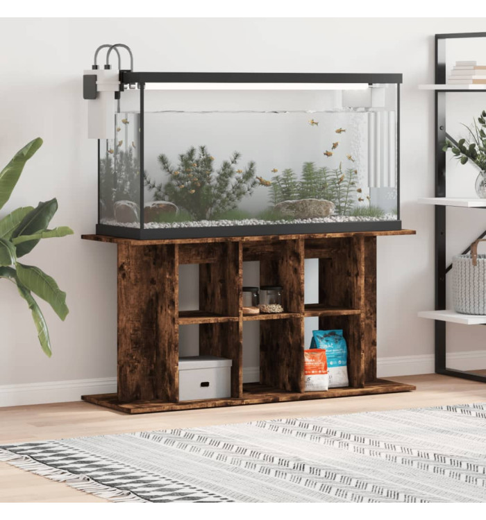 Support pour aquarium chêne fumé 120x40x60 cm bois d'ingénierie | Mobilier & Déco