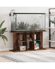 Support pour aquarium chêne fumé 120x40x60 cm bois d'ingénierie | Mobilier & Déco
