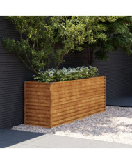 Lit surélevé de jardin 196x50x69 cm acier corten | Mobilier & Déco