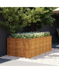 Lit surélevé de jardin 196x100x69 cm acier corten | Mobilier & Déco