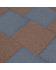 Carreaux de protection antichoc 12pcs Caoutchouc 50x50x3cm Gris | Mobilier & Déco