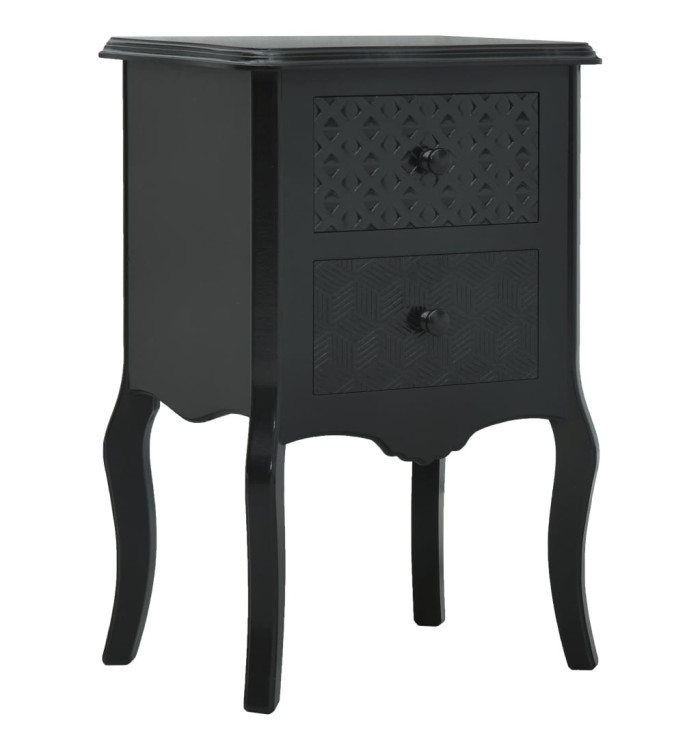 Table de chevet Noir 43x32x65 cm MDF | Mobilier & Déco