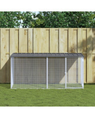 Poulailler avec toit anthracite 203x98x90 cm acier galvanisé | Mobilier & Déco