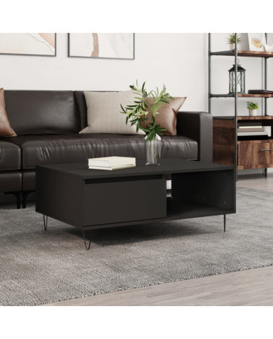 Table basse noir 90x60x35 cm bois d'ingénierie | Mobilier & Déco