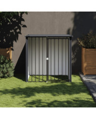 Niche pour chien avec toit noir 110x103x109 cm acier galvanisé | Mobilier & Déco