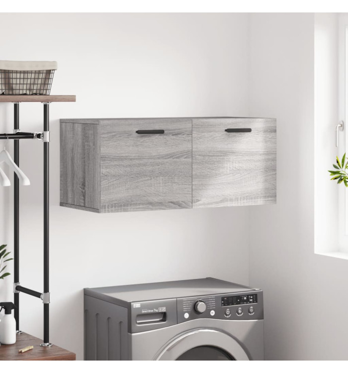Armoire murale sonoma gris 80x36,5x35 cm bois d'ingénierie | Mobilier & Déco