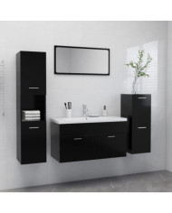 Ensemble de meubles de salle de bain Noir Aggloméré | Mobilier & Déco