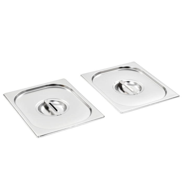 Couvercles de plateau 2 pcs GN 1/2 Acier inoxydable | Mobilier & Déco