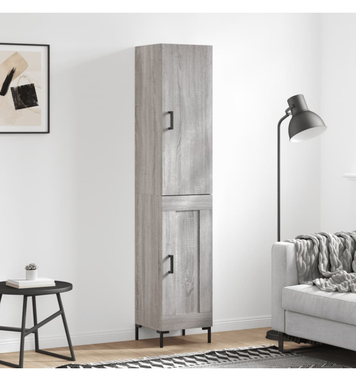 Buffet haut Sonoma gris 34,5x34x180 cm Bois d'ingénierie | Mobilier & Déco
