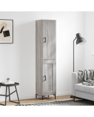 Buffet haut Sonoma gris 34,5x34x180 cm Bois d'ingénierie | Mobilier & Déco