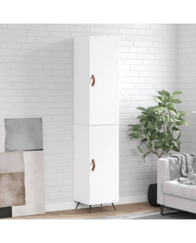 Buffet haut Blanc 34,5x34x180 cm Bois d'ingénierie | Mobilier & Déco