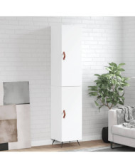 Buffet haut Blanc 34,5x34x180 cm Bois d'ingénierie | Mobilier & Déco
