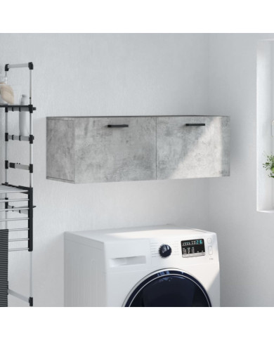 Armoire murale gris béton 100x36,5x35 cm bois d'ingénierie | Mobilier & Déco
