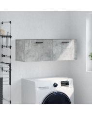 Armoire murale gris béton 100x36,5x35 cm bois d'ingénierie | Mobilier & Déco