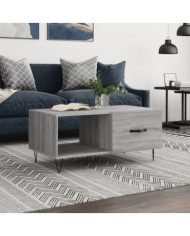 Table basse sonoma gris 90x50x40 cm bois d'ingénierie | Mobilier & Déco