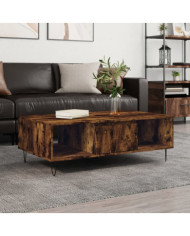 Table basse chêne fumé 104x60x35 cm bois d'ingénierie | Mobilier & Déco