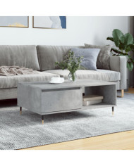 Table basse gris béton 90x60x35 cm bois d'ingénierie | Mobilier & Déco
