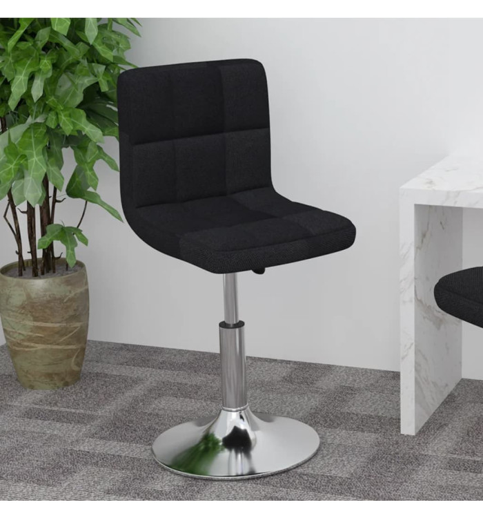 Tabouret de bar pivotant Noir Tissu | Mobilier & Déco
