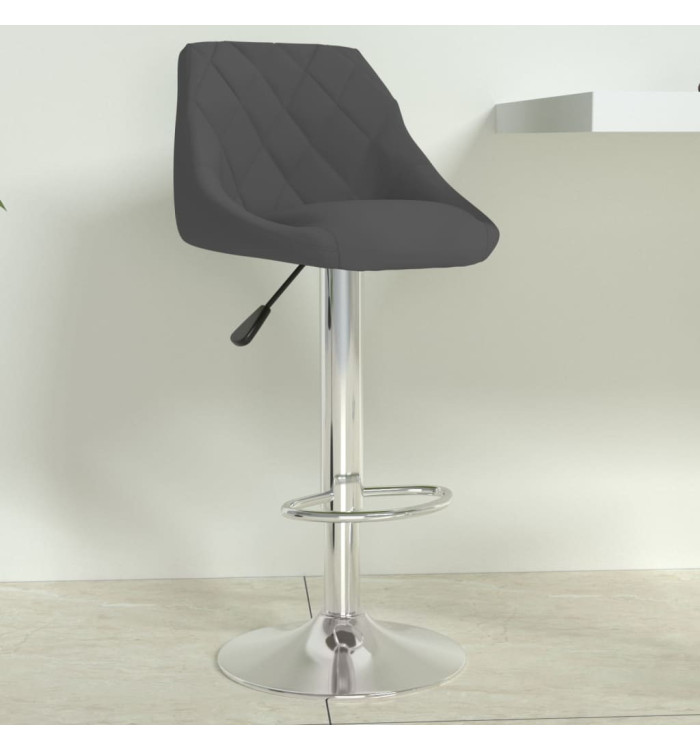 Tabouret de bar Gris foncé Velours | Mobilier & Déco