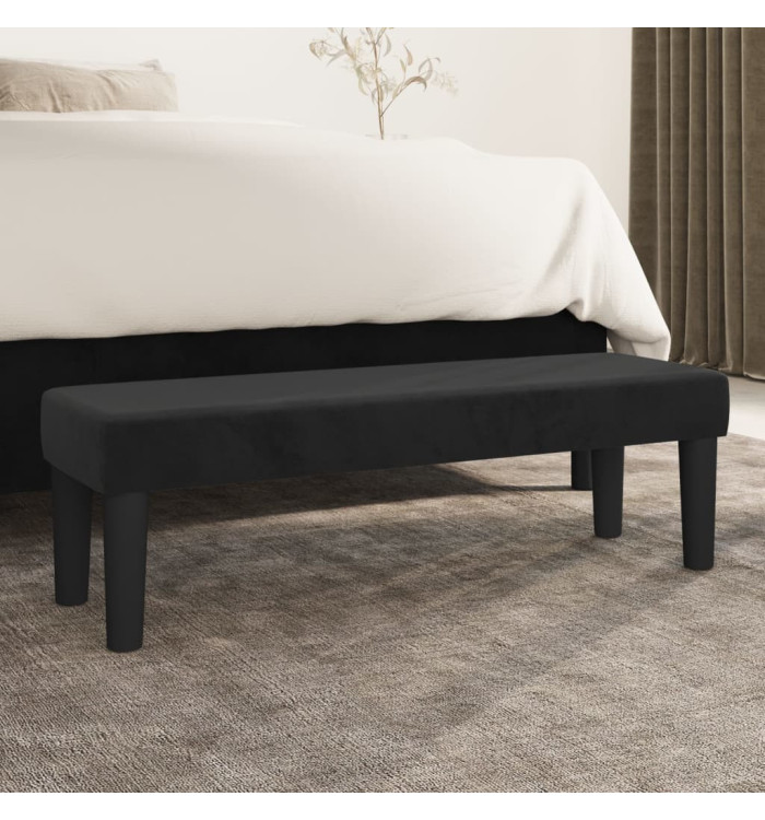Banc Noir 100x30x30 cm Velours | Mobilier & Déco