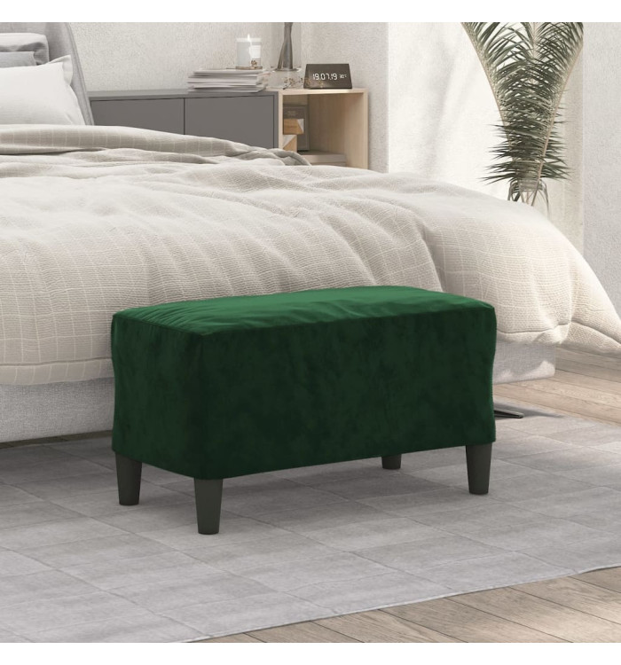 Banc Vert foncé 70x35x41 cm Velours | Mobilier & Déco