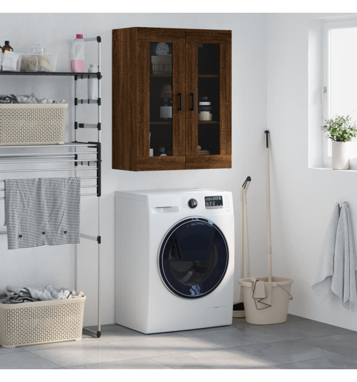 Armoire murale chêne marron 69,5x34x90 cm | Mobilier & Déco