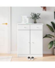 Armoire à chaussures ALTA blanc 77x35x96 cm bois massif de pin | Mobilier & Déco