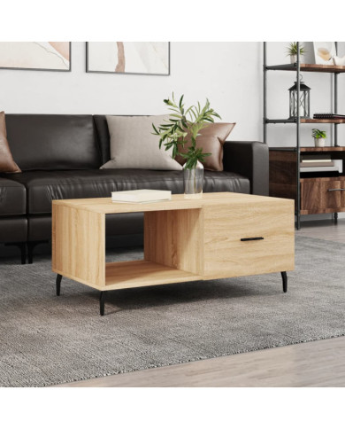 Table basse chêne sonoma 90x50x40 cm bois d'ingénierie | Mobilier & Déco