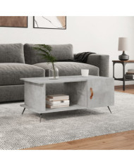 Table basse gris béton 90x50x40 cm bois d'ingénierie | Mobilier & Déco