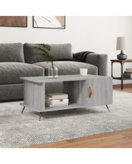 Table basse sonoma gris 90x50x40 cm bois d'ingénierie | Mobilier & Déco