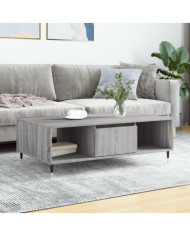 Table basse sonoma gris 104x60x35 cm bois d'ingénierie | Mobilier & Déco