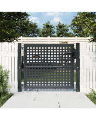Portail de jardin anthracite 105x125 cm acier | Mobilier & Déco