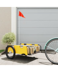 Remorque de vélo jaune tissu oxford et fer | Mobilier & Déco