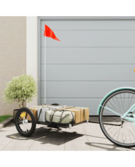 Remorque de vélo noir 126x63x34 cm fer | Mobilier & Déco