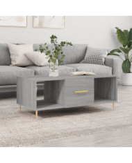 Table basse sonoma gris 102x50x40 cm bois d'ingénierie | Mobilier & Déco