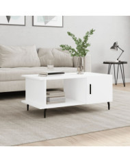 Table basse blanc 90x50x40 cm bois d'ingénierie | Mobilier & Déco
