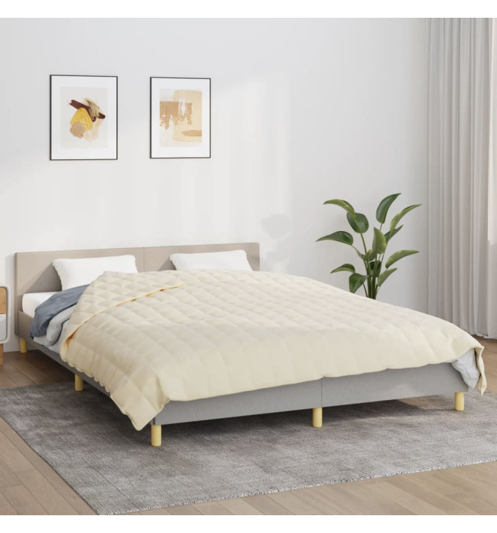 Couverture lestée Crème clair 220x240 cm 11 kg Tissu | Mobilier & Déco