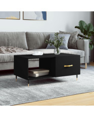 Table basse noir 90x50x40 cm bois d'ingénierie | Mobilier & Déco