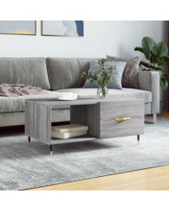 Table basse sonoma gris 90x50x40 cm bois d'ingénierie | Mobilier & Déco