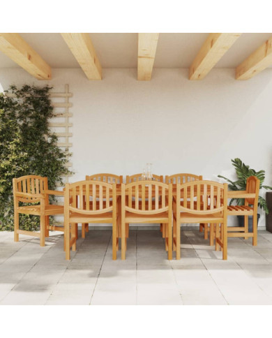 Chaises de jardin lot de 8 58x59x88 cm bois massif de teck | Mobilier & Déco