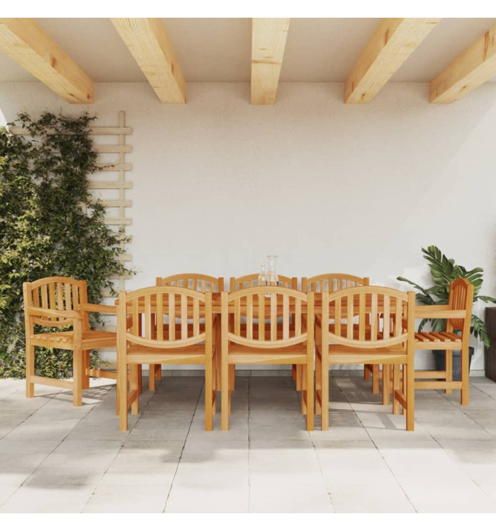 Chaises de jardin lot de 8 58x59x88 cm bois massif de teck | Mobilier & Déco