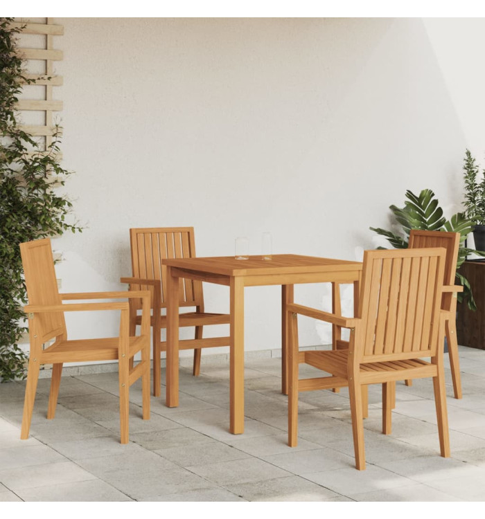 Ensemble à manger de jardin 5pcs Bois de teck massif | Mobilier & Déco