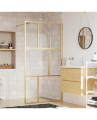 Paroi de douche avec verre ESG transparent doré 115x195 cm | Mobilier & Déco