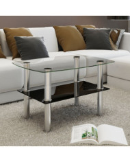 Table basse avec 2 étagères Verre | Mobilier & Déco