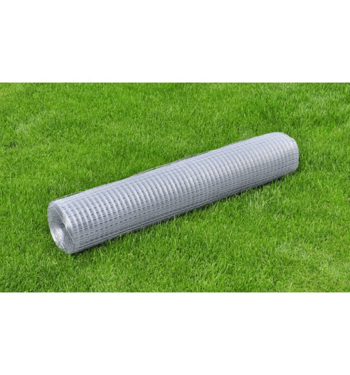 Grillage pour volière acier galvanisé 25x1 m argenté | Mobilier & Déco