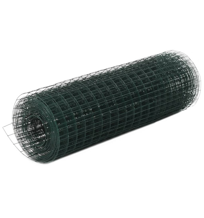 Grillage Acier avec revêtement en PVC 10x0,5 m Vert | Mobilier & Déco